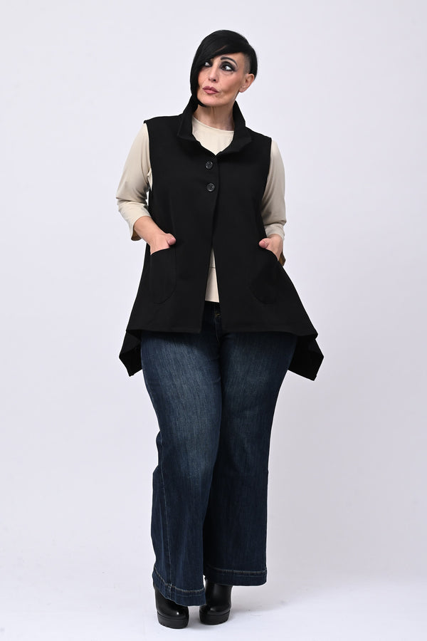 Gillet coreana svasato - Nero