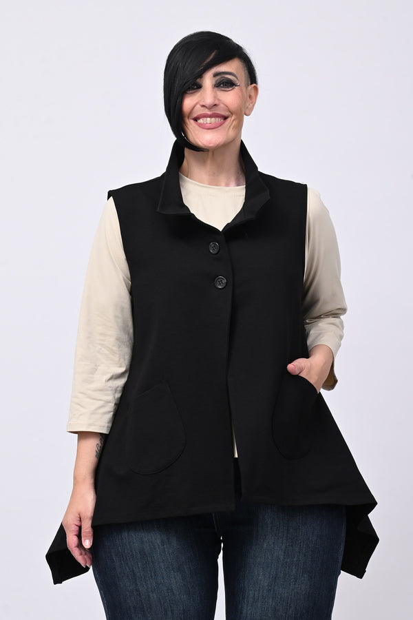 Gillet coreana svasato - Nero