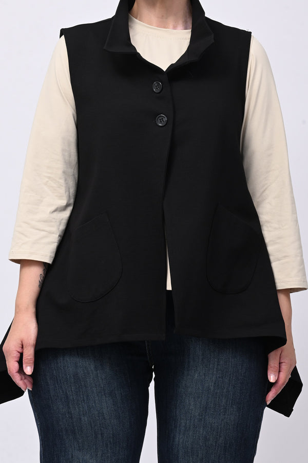 Gillet coreana svasato - Nero