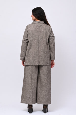 Pantalone palazzo sale e pepe - Moro