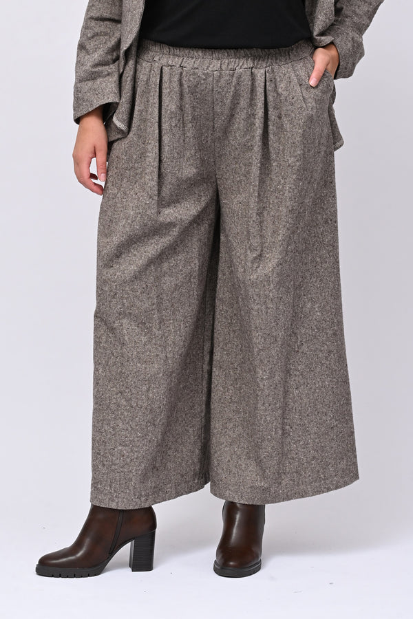Pantalone palazzo sale e pepe - Moro