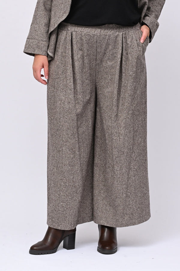 Pantalone palazzo sale e pepe - Moro