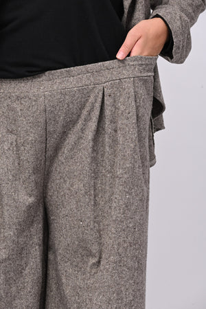 Pantalone palazzo sale e pepe - Moro