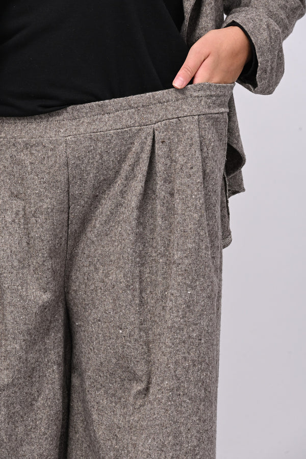 Pantalone palazzo sale e pepe - Moro