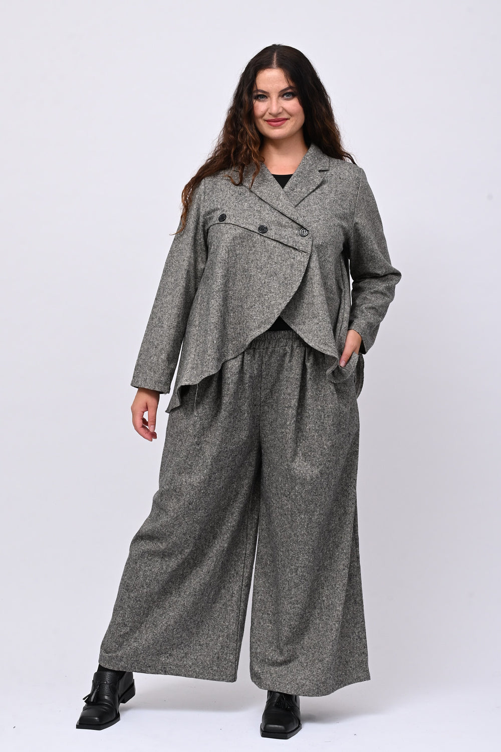 Pantalone palazzo sale e pepe - Nero
