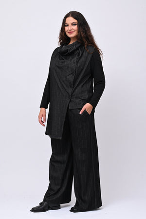 Completo gilet spigato - Nero