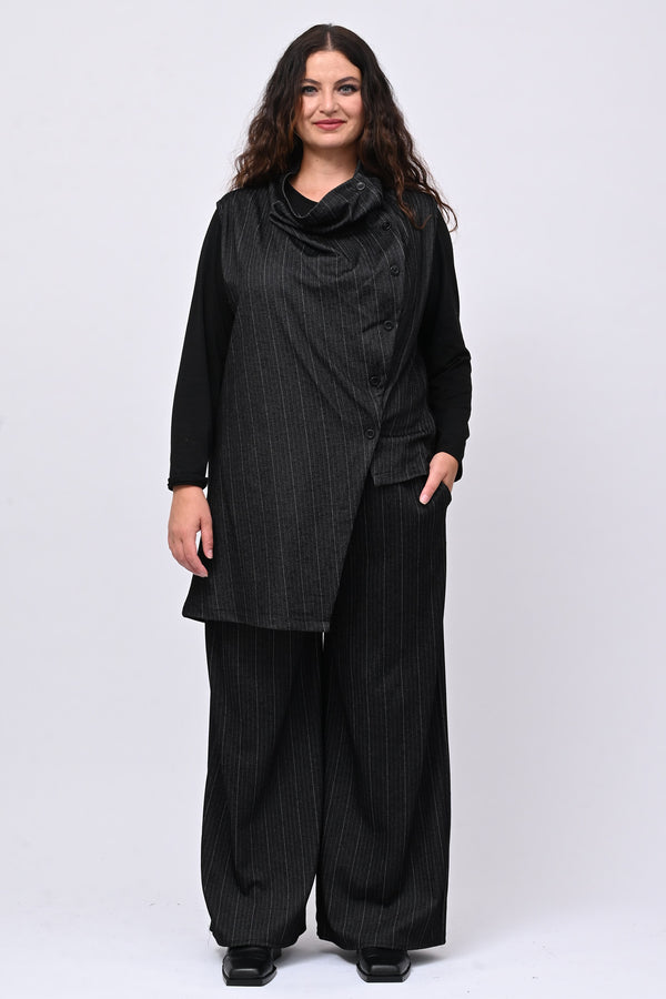 Completo gilet spigato - Nero