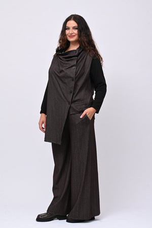 Completo gilet spigato - Moro