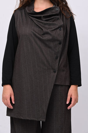 Completo gilet spigato - Moro