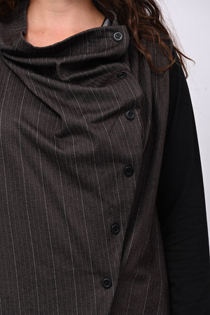 Completo gilet spigato - Moro