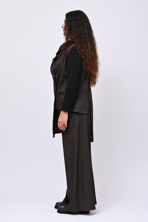 Completo gilet spigato - Moro