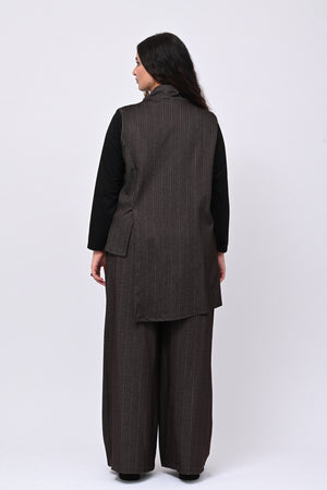 Completo gilet spigato - Moro