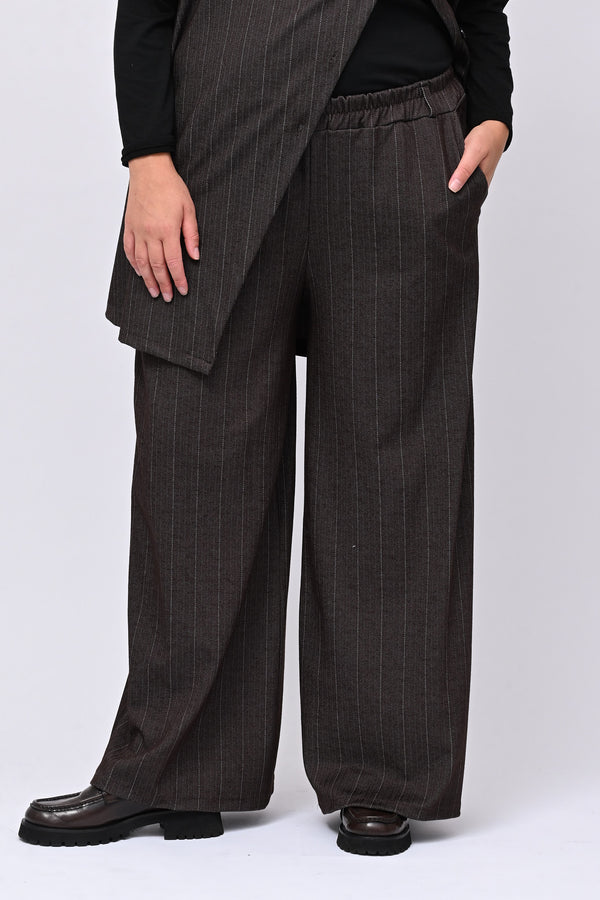 Completo gilet spigato - Moro