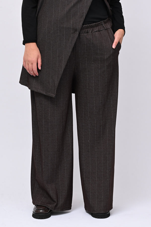 Completo gilet spigato - Moro