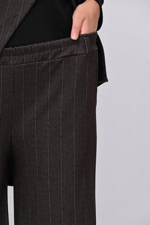Completo gilet spigato - Moro