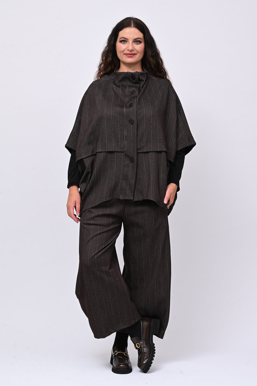 Completo gessatto effetto jeans - Moro