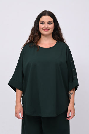 Completo punto Milano bottoni - Verde bottiglia