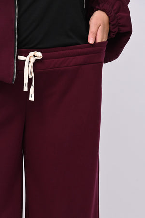 Tuta neoprene arricciata - Melanzana