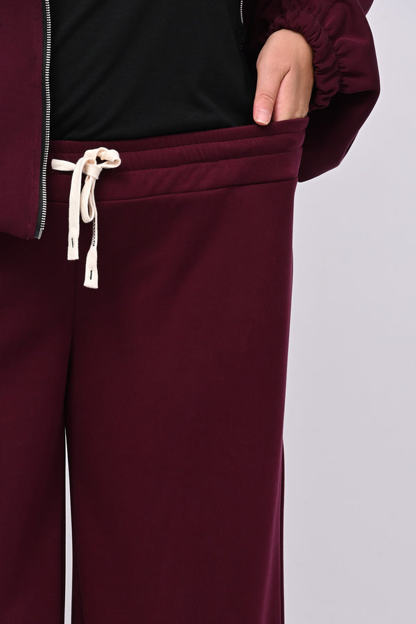 Tuta neoprene arricciata - Melanzana