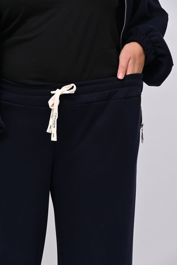 Tuta neoprene arricciata - Blu