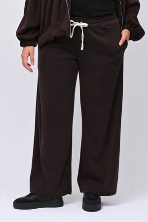 Tuta neoprene arricciata - Moro