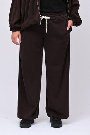 Tuta neoprene arricciata - Moro