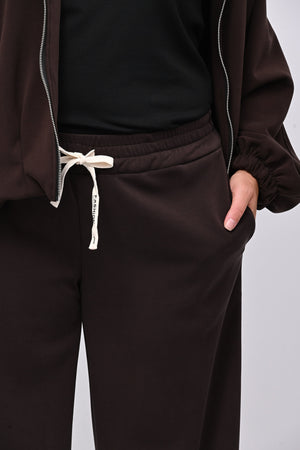 Tuta neoprene arricciata - Moro
