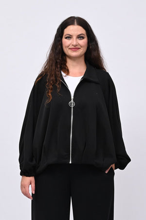 Tuta neoprene arricciata - Nero