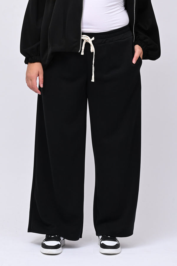 Tuta neoprene arricciata - Nero