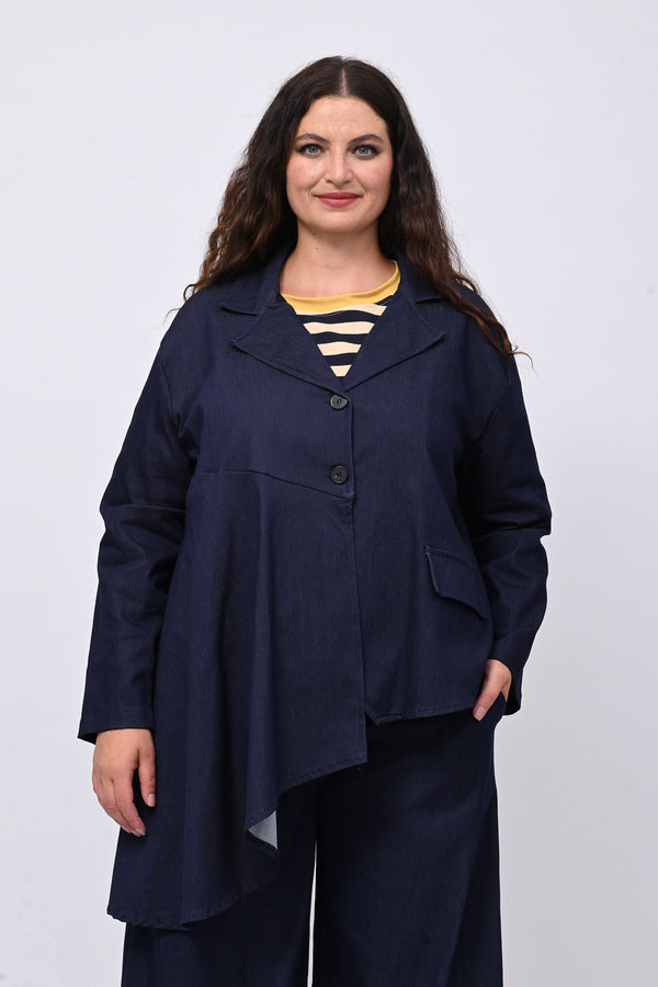 Giacca punta effetto jeans - Jeans scuro