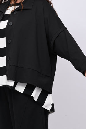 Giacca scatola bottoni - Nero