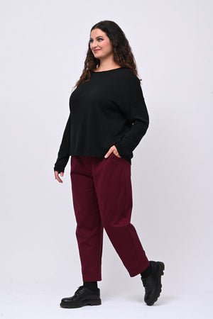 Pantalone punto Milano tasche - Vino
