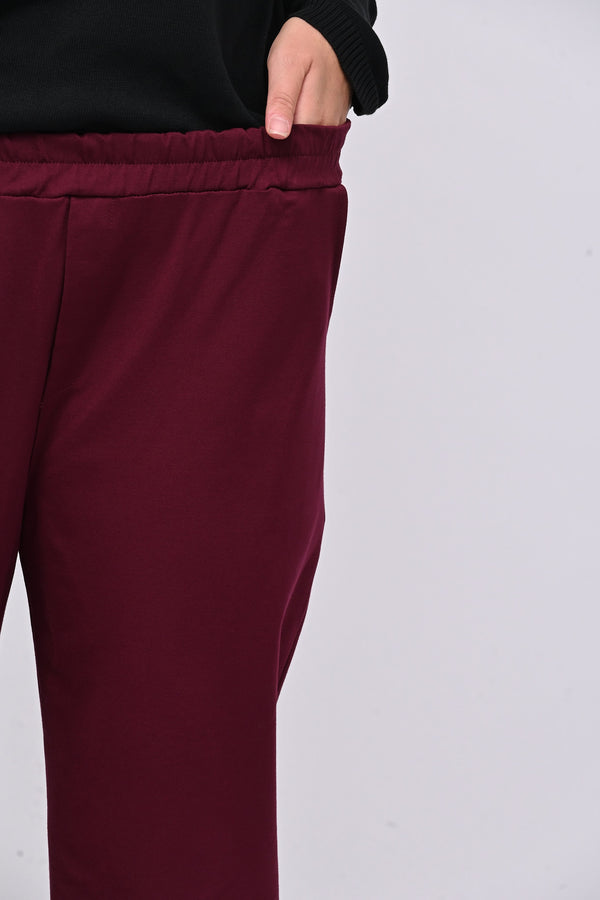 Pantalone punto Milano tasche - Vino