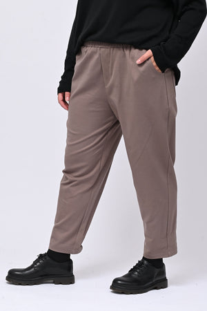 Pantalone punto milano tasche - Fango