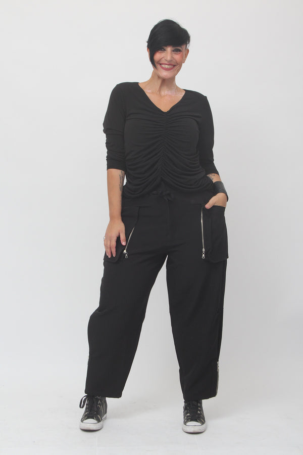 Pantacargo zip - Nero