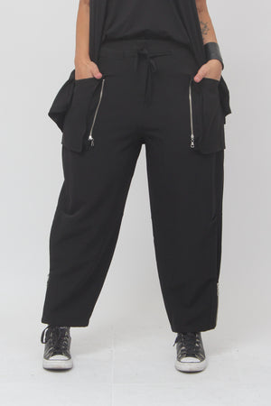 Pantacargo zip - Nero