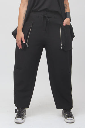 Pantacargo zip - Nero