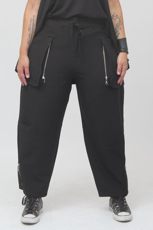 Pantacargo zip - Nero