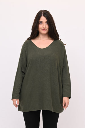 Pull scatoletta calda viscosa - Militare