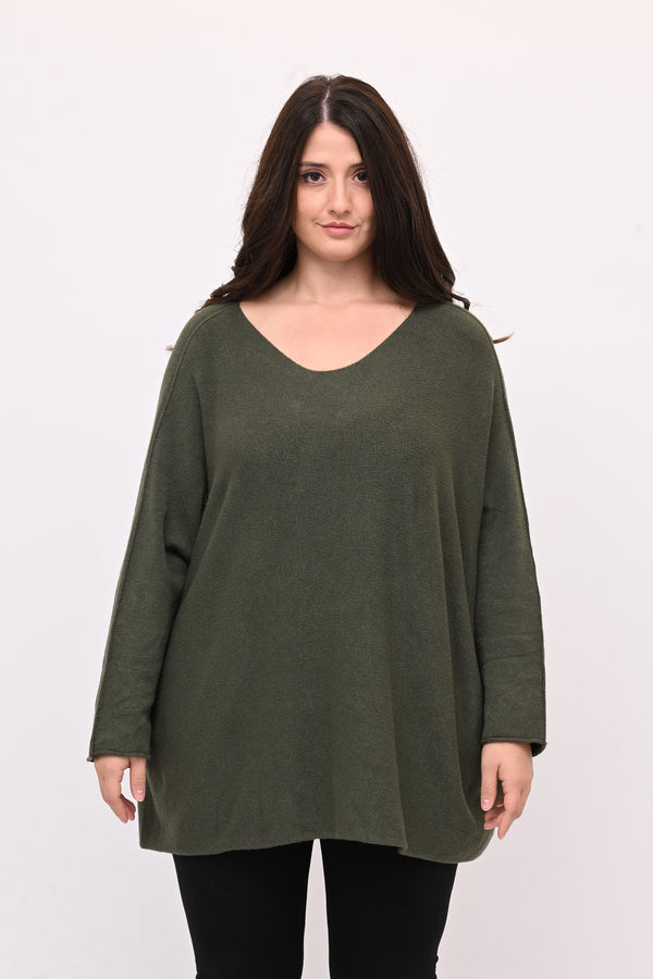 Pull scatoletta calda viscosa - Militare