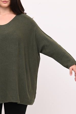 Pull scatoletta calda viscosa - Militare