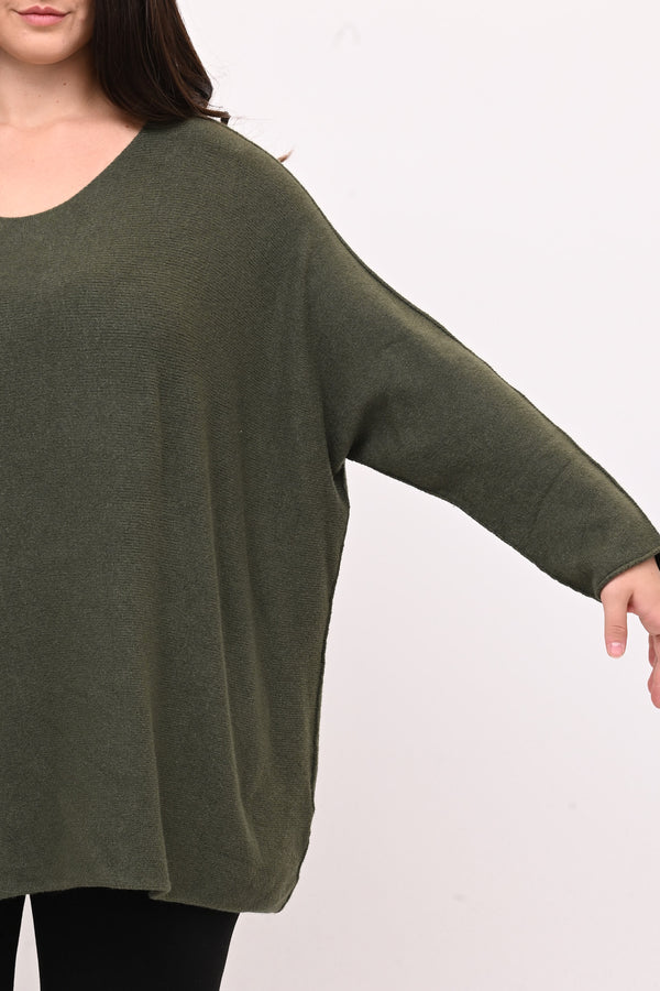 Pull scatoletta calda viscosa - Militare