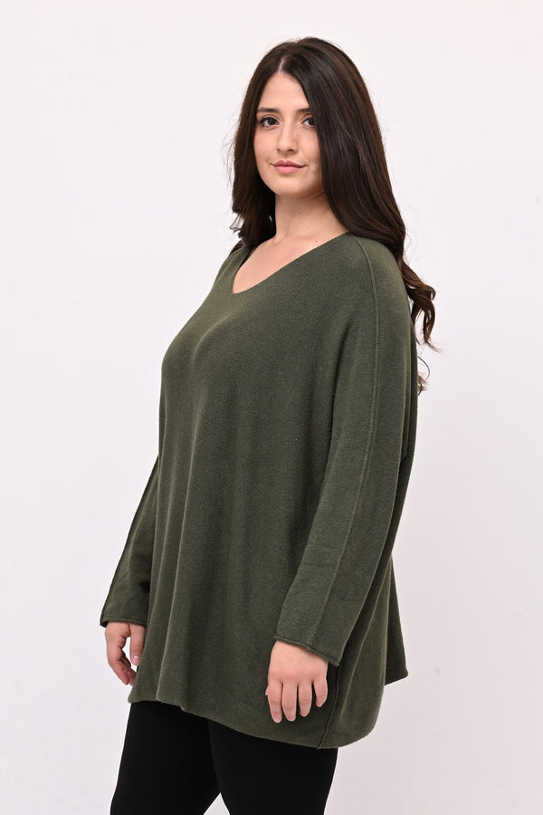 Pull scatoletta calda viscosa - Militare