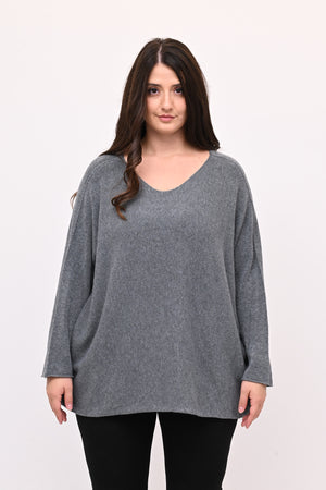 Pull scatoletta calda viscosa - Grigio
