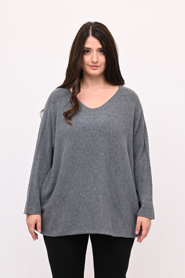 Pull scatoletta calda viscosa - Grigio