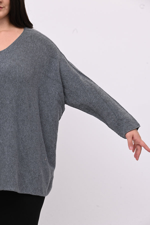 Pull scatoletta calda viscosa - Grigio