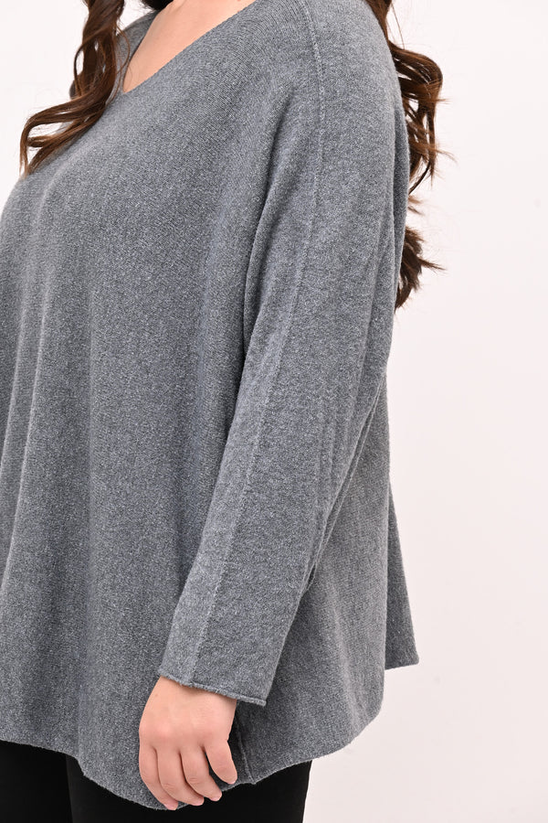 Pull scatoletta calda viscosa - Grigio