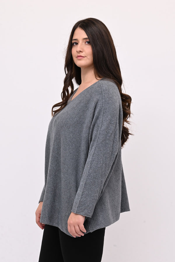 Pull scatoletta calda viscosa - Grigio