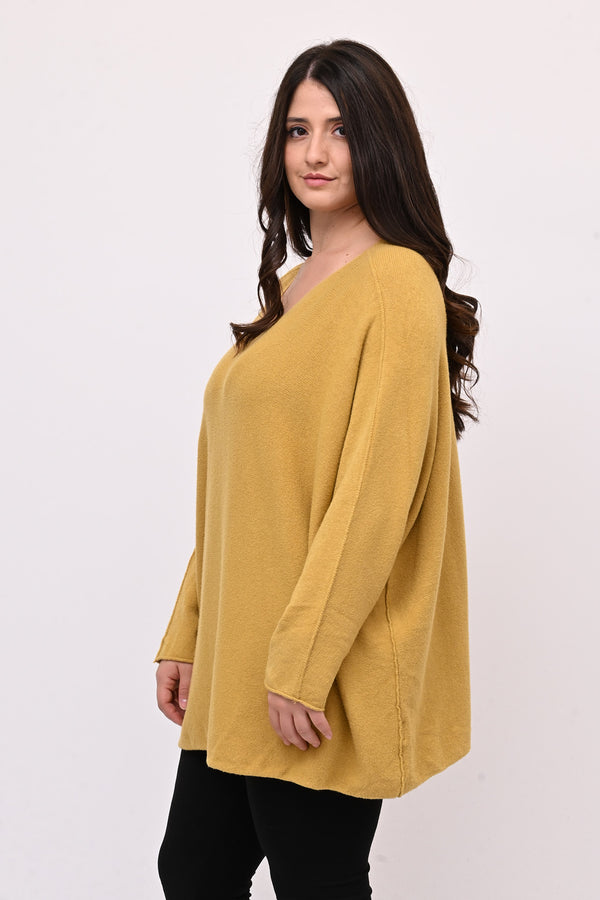 Pull scatoletta calda viscosa - Senape