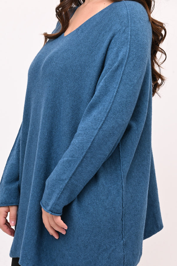 Pull scatoletta calda viscosa - Ottanio
